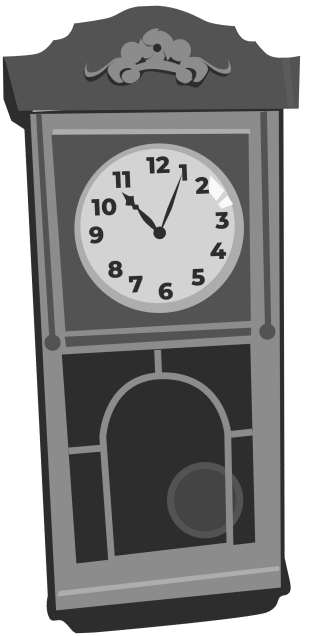 Plaatje van de klok van de Juffer